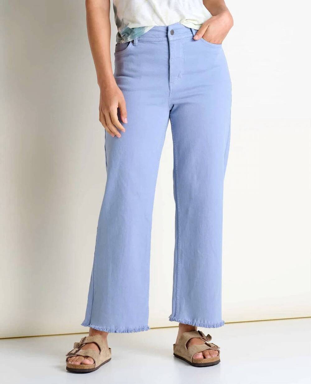 NEW TOAD&CO balsam seeded cutoff pants in weathered blue